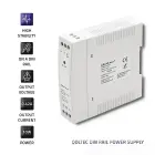 Qoltec DIN rail power supply | 10W | 24V | 0.42A | White | Slim Фото num
