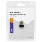Qoltec Ultrafast Mini Wireless USB Wi-Fi Adapter | AC standard | 650Mbps Photo