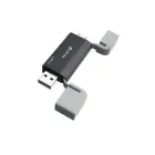Devia card reader 2in1 EL239 USB/USB-C 2.0 black Photo