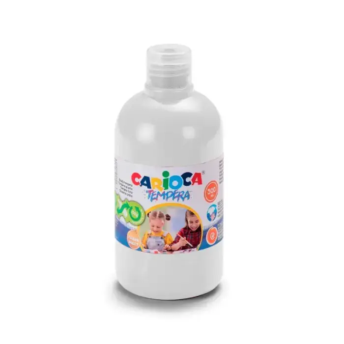 Guaša pudelē CARIOCA 500 ml baltā krāsa Фото num