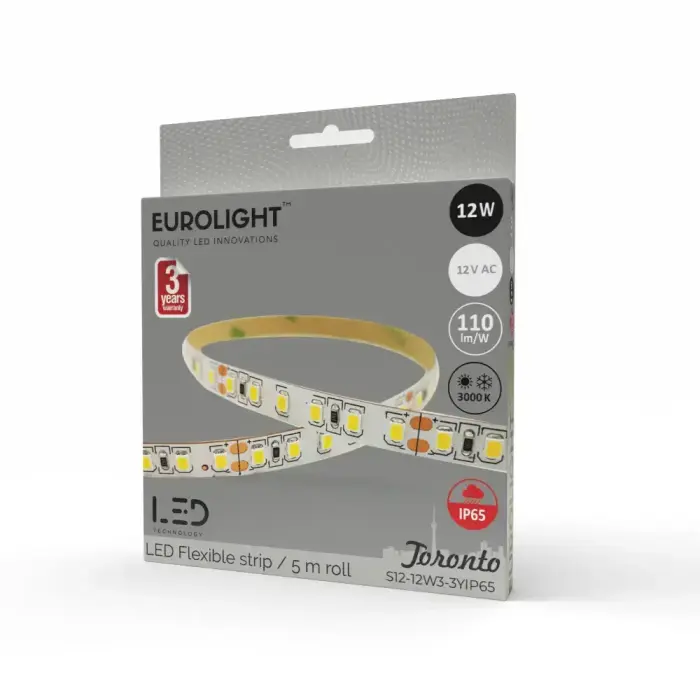 Epistar 2835 12W 3000K IP65 CRI80 5m Eurolight Фото num