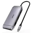 Choetech 9in1 multifunctional USB Type C HUB - 3x USB 3.2 Gen 1 | SD and TF memory card reader | HDMI 4K 30Hz | VGA Full HD 60Hz | USB Type C | RJ45 gray (HUB-M15 gray) Фото num