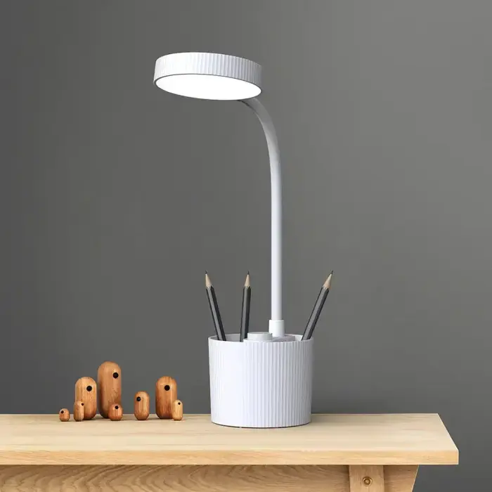 Desk LED Lamp 5W with pen holder PURE FLB-20 AGNES white Forever Light Photo