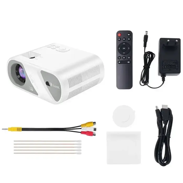 Projector HD Ready Hoco Wi-Fi Bluetooth 720P DT1 white Фото num