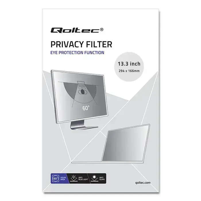 Qoltec Privacy filter 13.3" | 16:9 | Eye protection | Panoramic Foto 3