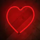 Neon LED Light HEART red Bat + USB FLNE07 Forever Light Фото num