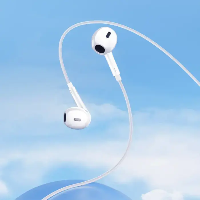 QCY LH1 In-Ear Wired Headphones with Remote and Microphone 1.15m - White Foto 8