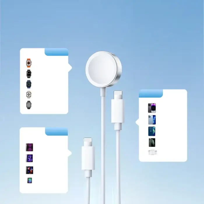 Joyroom S-IW007 3-in-1 cable USB-A magnetic charger - Lightning 1.2m - white Foto 10