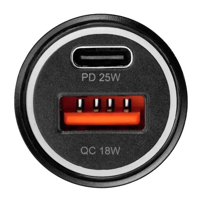 Зарядка для автомобиля Blue Star | 25W | PD, QC, PPS | USB-C, USB-A | черная Фото num