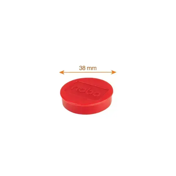 Magnētiskās tāfeles magnēti Nobo 10 paciņās 38mm sarkani 1.5kg Фото num