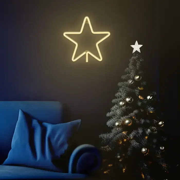 Neon LED CHRISTMAS PENTASTAR warm white FLNE22 Forever Light Foto 7