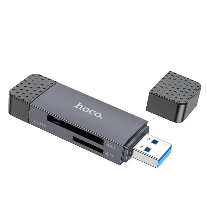 Card reader SD / TF Hoco USB A / USB C 3.0 metal gray Photo