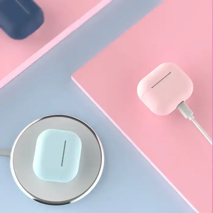 Case for AirPods 2 / AirPods 1 silicone soft cover for headphones blue (case C) Фото num
