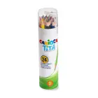 Krāsainie zīmuļi CARIOCA TITA + asināmais, PaperTube, 124gab Foto 1
