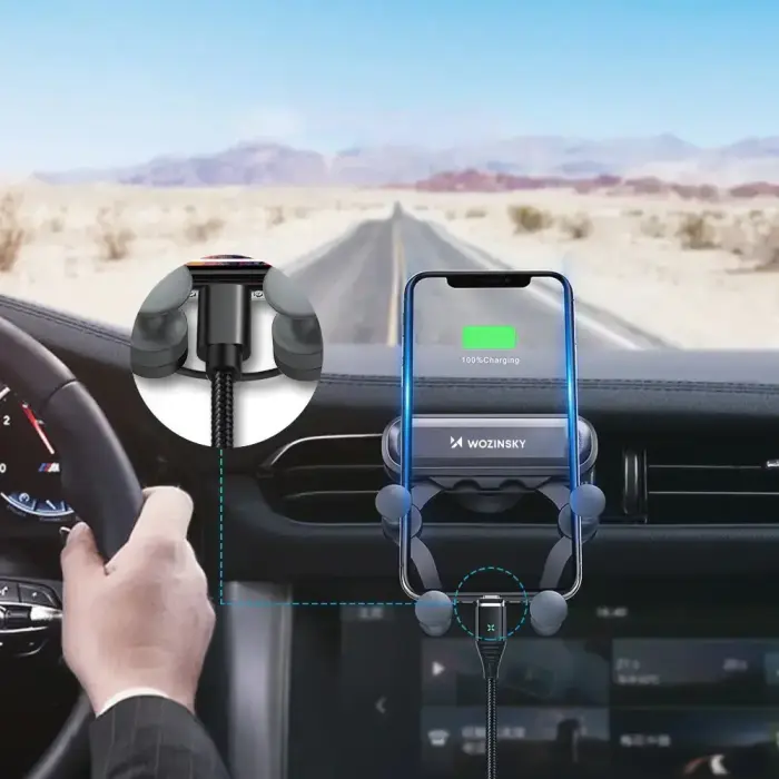 Wozinsky Gravity Car Mount Phone Holder for Air Outlet black (WCH-05) Фото num