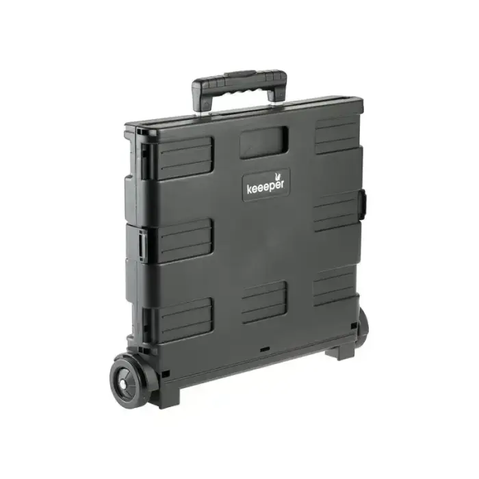 Iepirkumu ratiņi salokāmi ar kravnesību līdz 35kg Olli 65L 42x40,5x38cm melni Foto 2