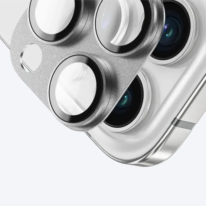 AmazingThing Aviation-Grade Alloy Tempered Glass Lens for iPhone 16 Pro | 16 Pro Max Camera Lens - Gray Foto 6