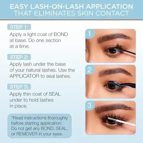 Seamless Undies Underlash Extensions Refill, Balayage Cluster Lashes, Lightweight & Comfortable, up to 5 Applications, Assorted Eyelash Lengths, 32 Foto 5