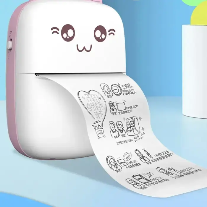HURC9 Bluetooth Thermal Printer Mini Kitty with App - Pink Фото num