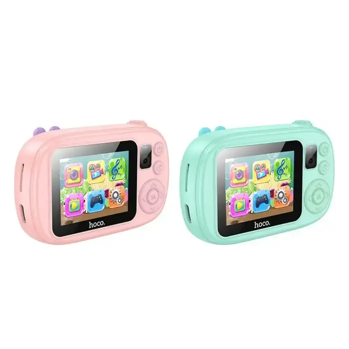 Digital kids camera with selfie function Hoco 1MP 2,0" HD Ready DV205 pink Фото num