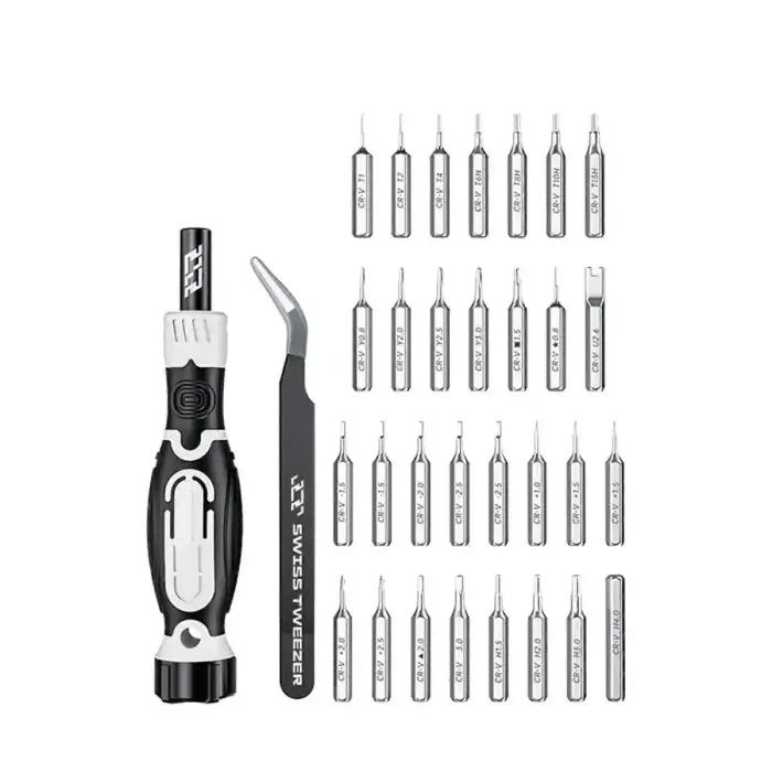 JAKEMY JM-8189A 32in1 Screwdriver with Precision Tweezers (Black) Foto 2