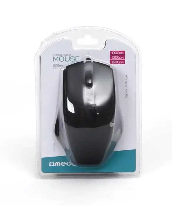 Omega OM08B computer mouse | 1000 DPI | USB | Black Photo