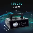 Qoltec Intelligent microprocessor charger 12V 24V 25A | Rectifier with repair function for AGM GEL SLA battery | LCD Фото num