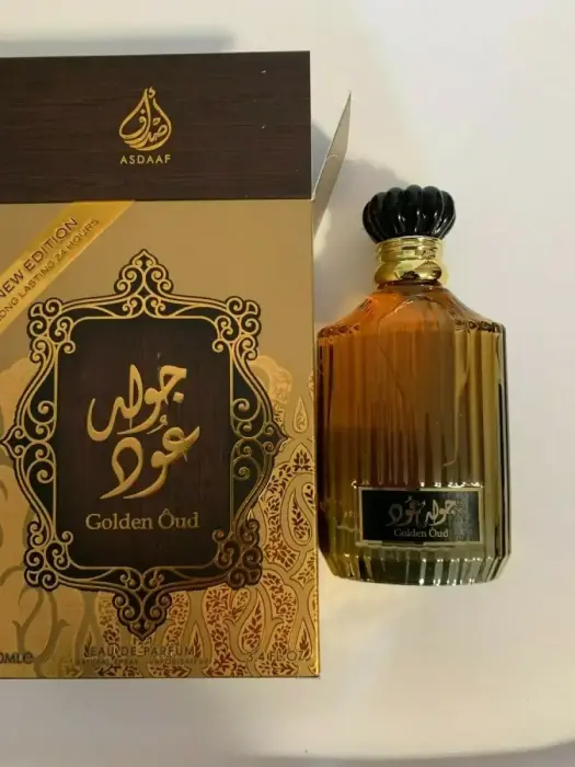 Lattafa Asdaaf Golden Oud for Men by Lattafa Eau De Parfum Spray (unisex) 3.4 Oz Photo