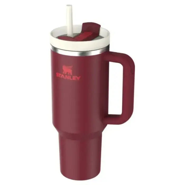 Termokrūze ar salmiņu The Quencher H2.O FlowState Tumbler 1.18L tumši sarkana  Foto 2