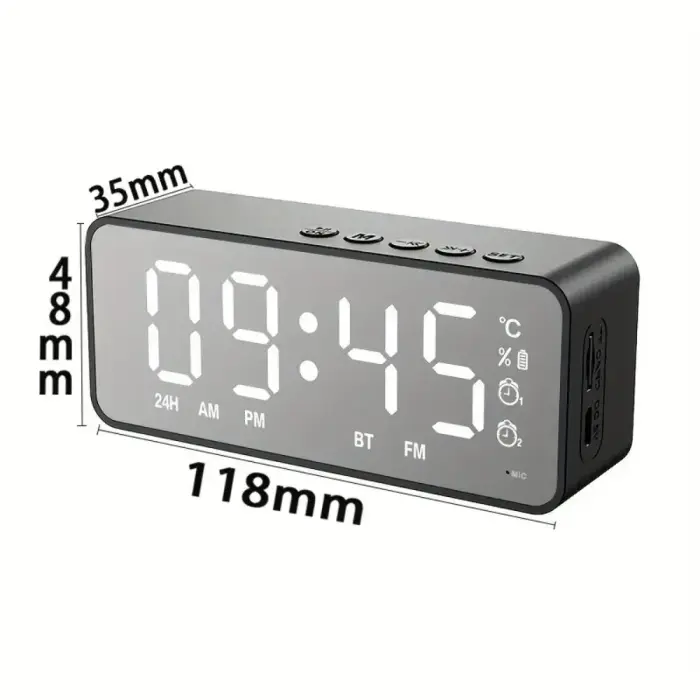 Setty desk clock + FM + Bluetooth speaker SCL-01FM-S Foto 4