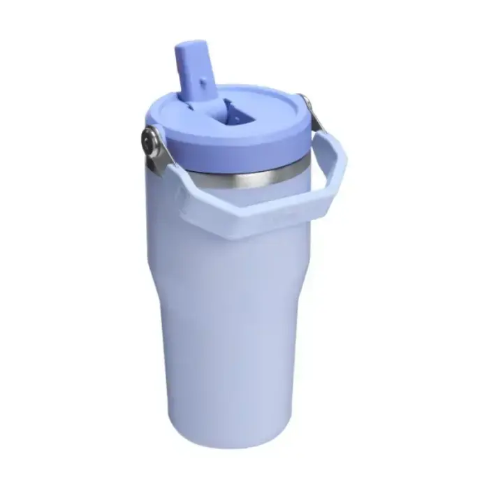 Термокружка с трубочкой IceFlow Flip Straw 2.0 Tumbler 0.59L светло-голубого цвета Фото num