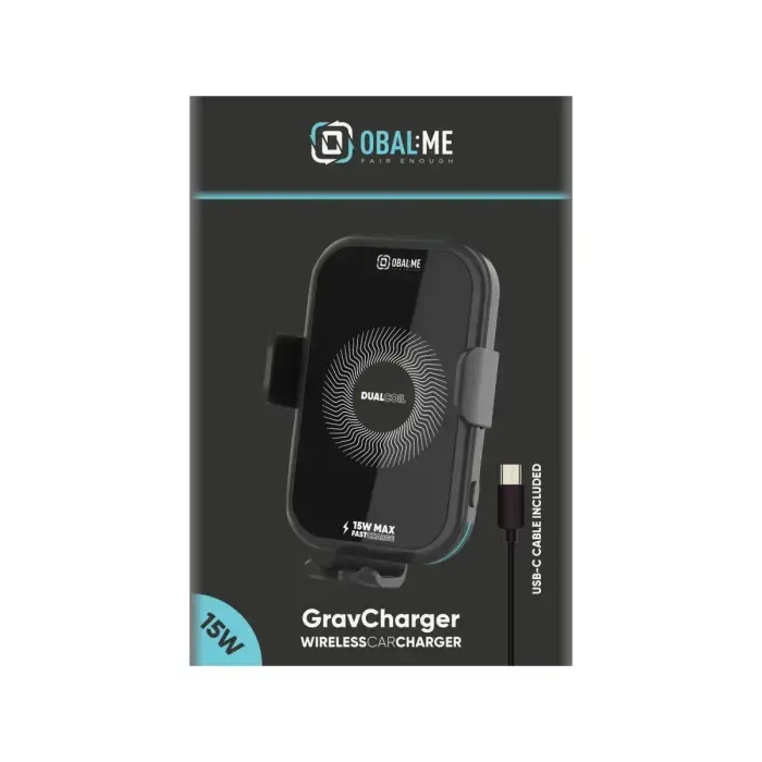 OBAL:ME GravCharger Беспроводной зарядный автомобильный держатель 15 Вт Черный Фото num