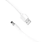 Power Cable USB 2.0 to DC 5.5mm Barrel Jack 5V Vention CEYWG 1,5m (white) Фото num