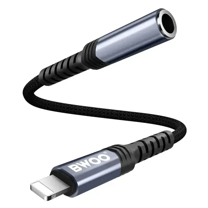 BWOO Adapter AUX 3.5mm - Lightning Black BZ48 Photo