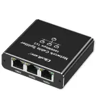 Qoltec Splitter Ethernet mini SWITCH 1x3 RJ45 | 1000Mb/s | USB-C | Aluminium Photo