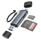 TECH-PROTECT ULTRABOOST CARD READER SD & MICRO SD GREY Photo
