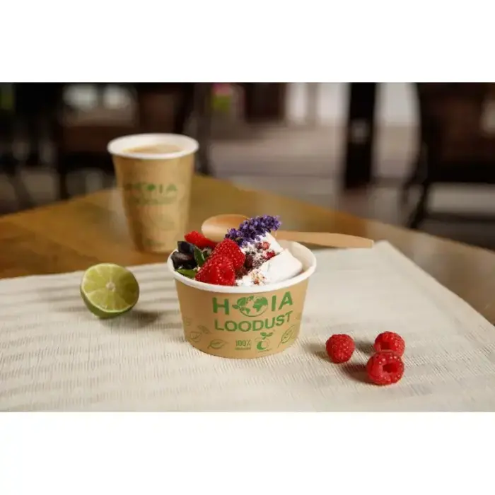 Compostable food containers with lids Go Green 350ml 5pcs/0,088kg Photo