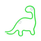 Neon LED Light DINOSAUR green NNE01 Neolia Foto 1