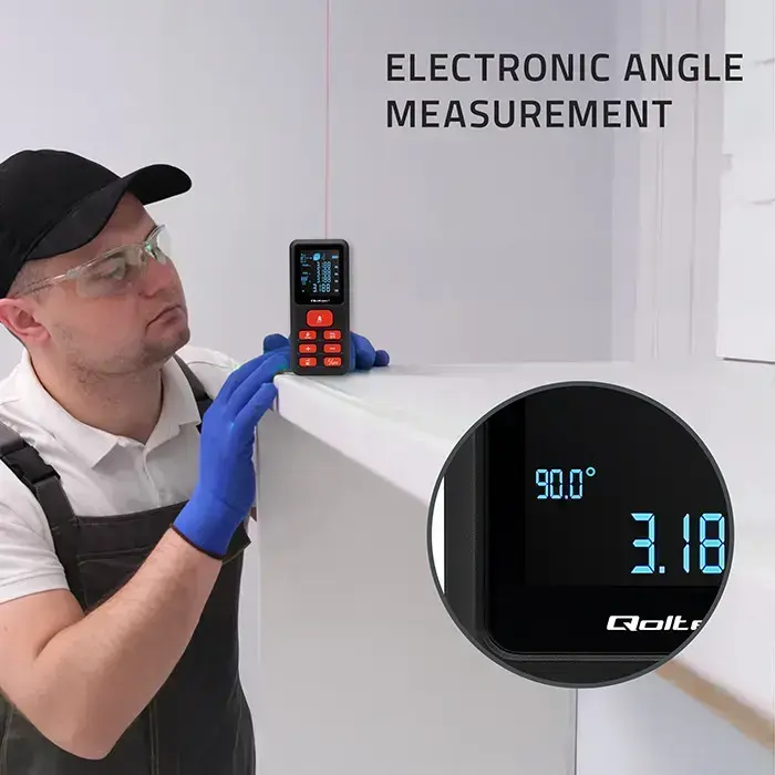 Qoltec Precise digital laser distance meter with an electronic level | LCD with backlight | 50m Foto 5