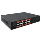 Qoltec Gigabit Ethernet SWITCH | 16x RJ45 | 2x SFP | 1000 Mb/s Photo