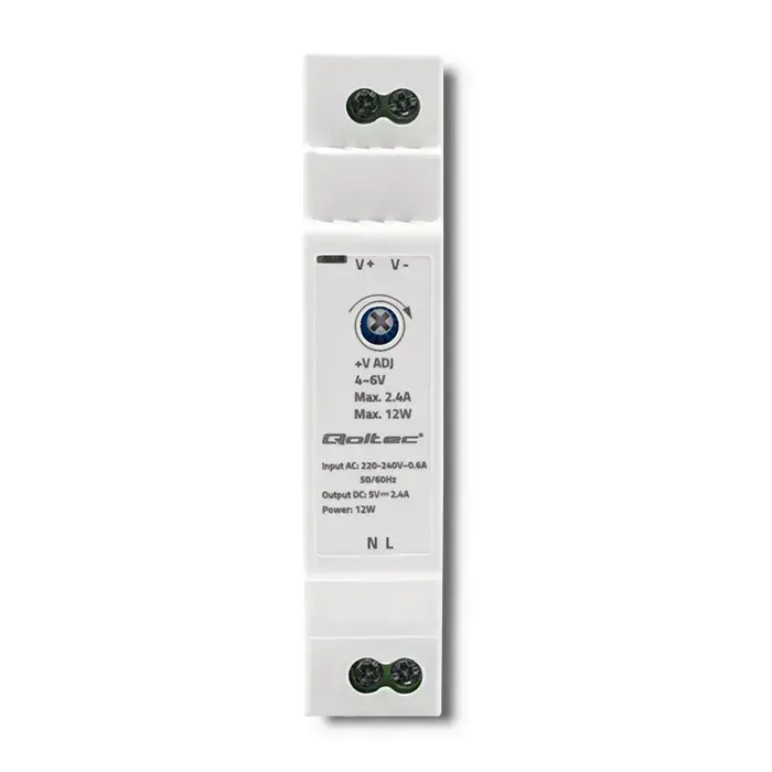 Qoltec DIN rail power supply | 12W | 5V | 2.4A Фото num