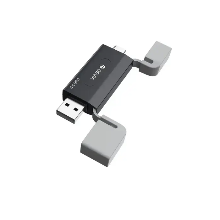 Devia card reader 2in1 EL240 USB/USB-C 3.0 black Foto 16