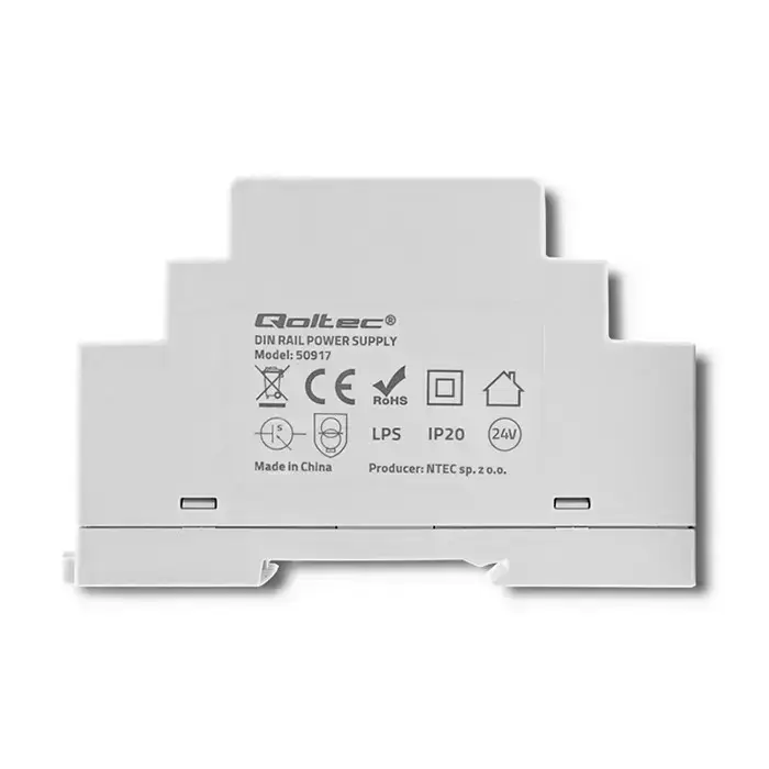 Qoltec DIN rail power supply | 15W | 24V | 0.625A | Gray Фото num