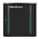 Qoltec RACK Cabinet 19 "| 12U | 600 x 635 x 600 | Tempered doors | Hanging | Steel case | Lock | Black Foto 6