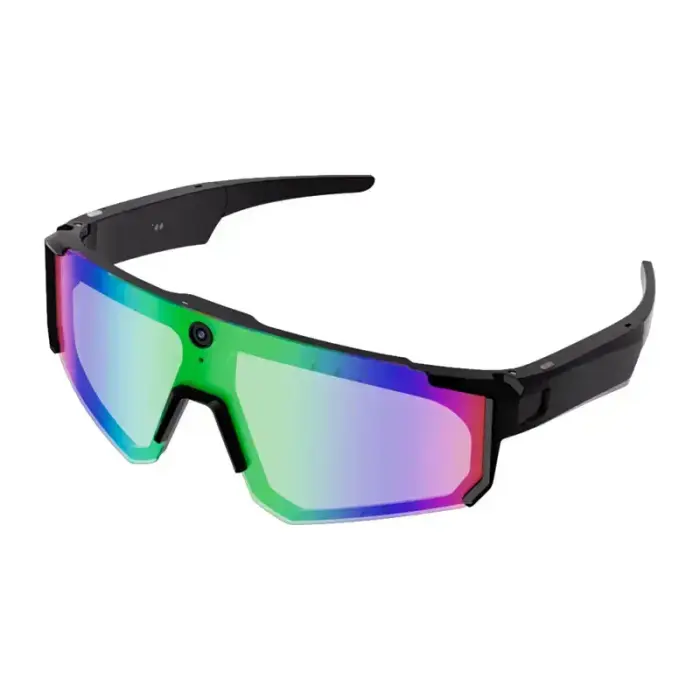 Colmi V06 AI Sports Sunglasses (Black with Blue Lenses) Фото num