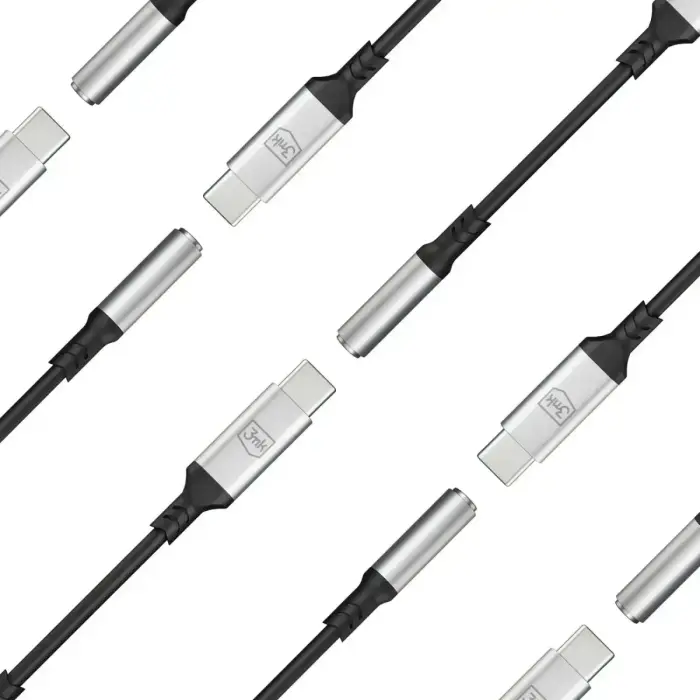 3mk USB-C adapter - 3.5 mm minijack - silver Photo