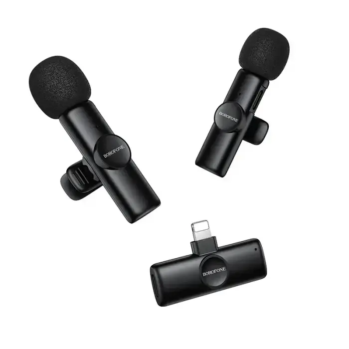 Borofone Lavalier wireless microphone BFK16A Winner Lightning black - 2 pieces Photo