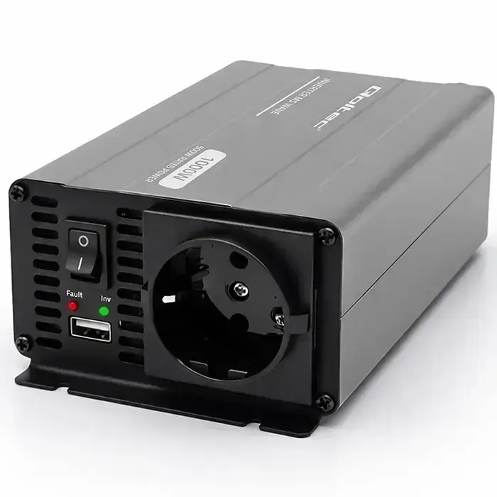Qoltec MS Wave Voltage Converter | 12V to 230V | 500/1000W | USB | Compatible with LiFePO4, GEL and AGM batteries Foto 8