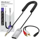 Qoltec Wireless Audio Receiver Adapter HiFi Home&Car | Bluetooth 6.0 | 2 x RCA | 1 x AUX 3.5mm | USB | Microphone Фото num