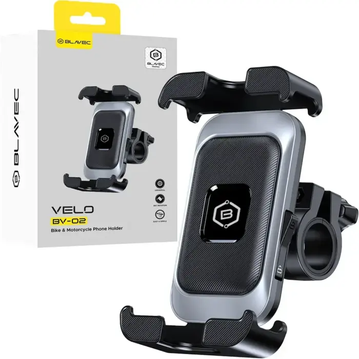 Blavec Uchwyt Rowerowy BV-02 Velo to handlebar (BV02-HSB) silver-black Photo
